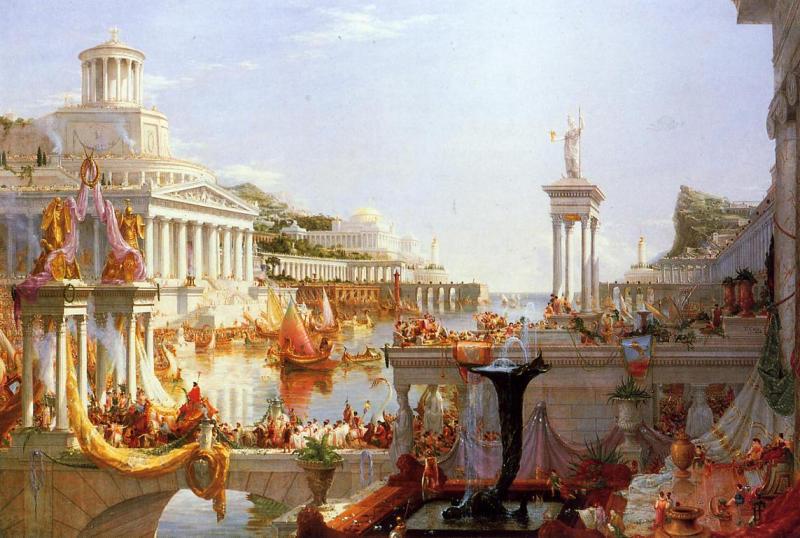 Thomas Cole Course of Empire Consumation of  Empire oil painting image